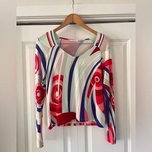 Emilio PUCCI Colorful Long Sleeve Women's Top